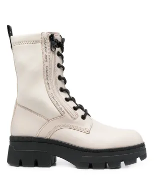 Calvin Klein レースアップレザー コンバットブーツ - サムネイル1