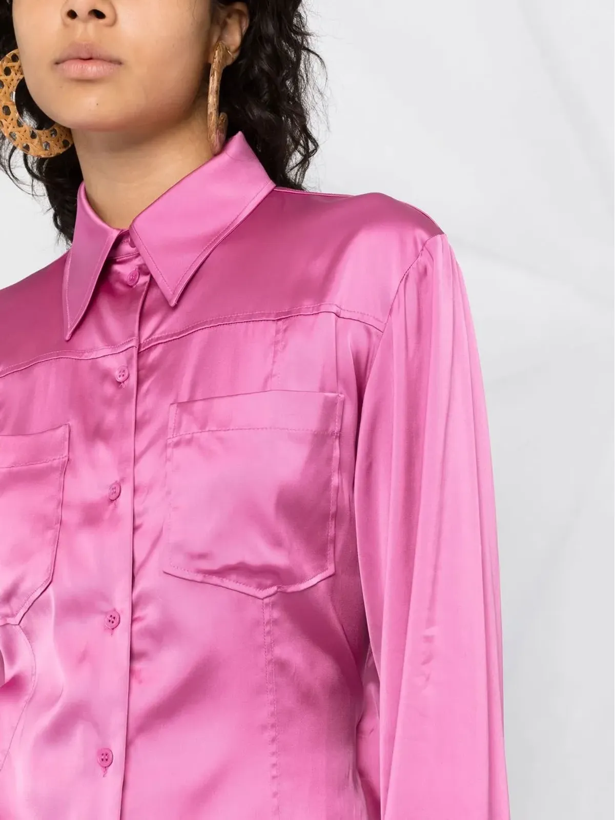 Jacquemus オープンバックシャツ - ピンク - 画像5