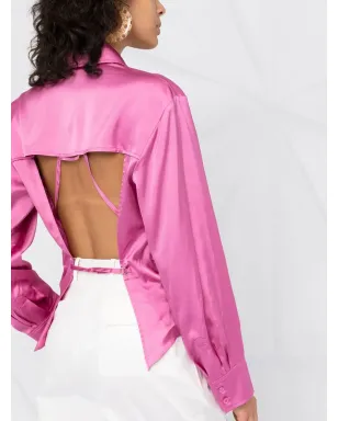 Jacquemus オープンバックシャツ - ピンク - サムネイル3
