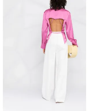 Jacquemus オープンバックシャツ - ピンク - サムネイル4