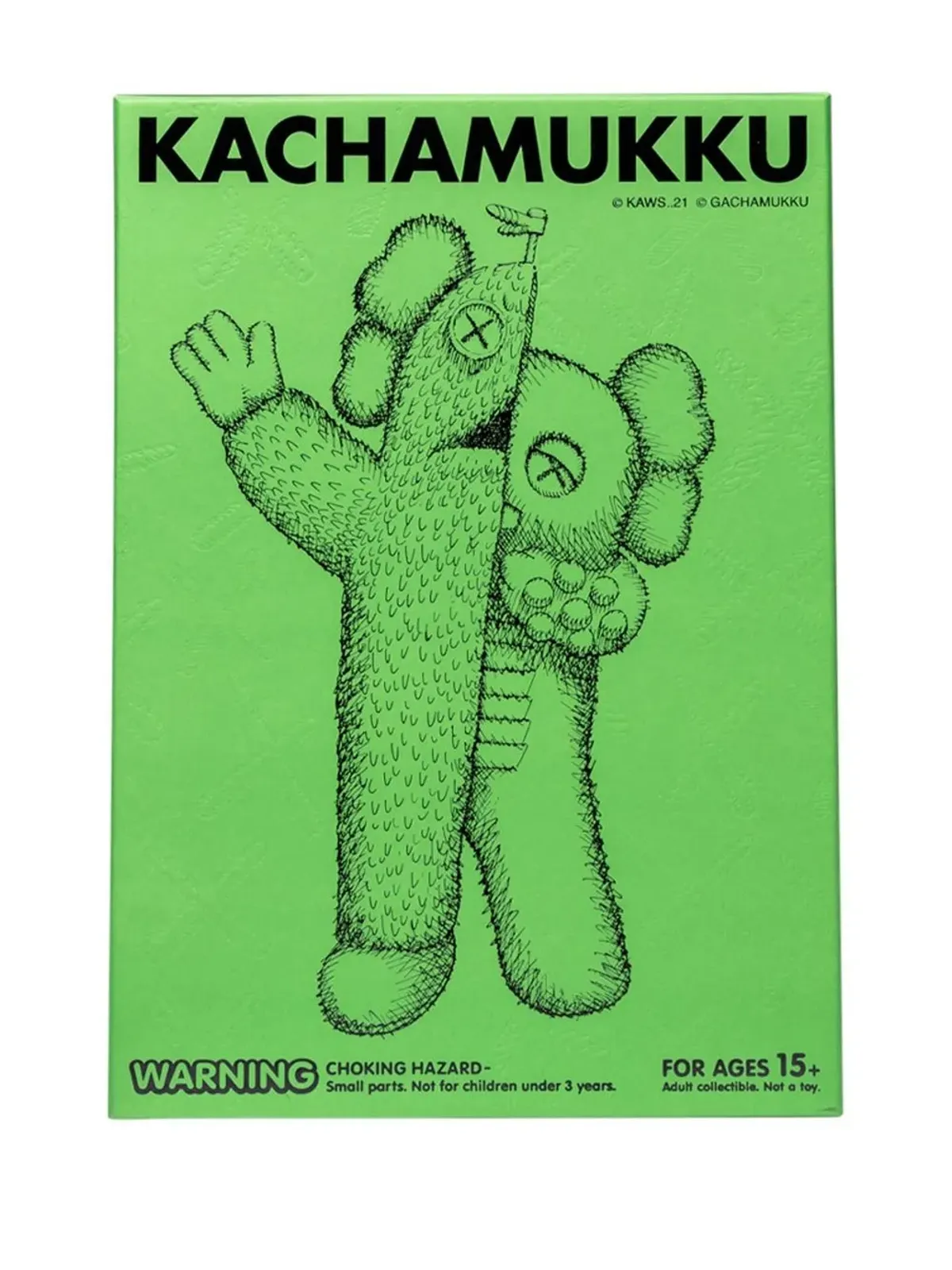 KAWS Kachamukku レッド/グリーン フィギュリン - 画像4