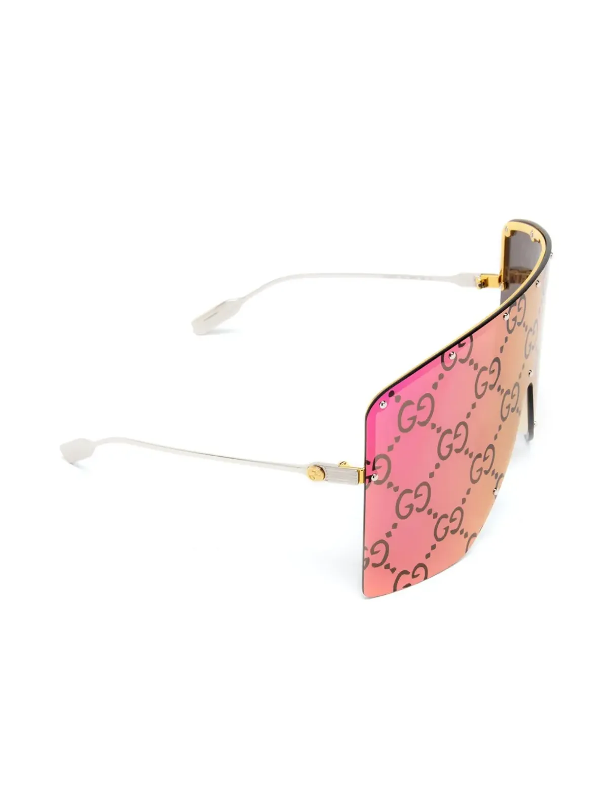 Gucci Eyewear GG1244S マスクフレーム サングラス - ゴールド - 画像2