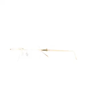 Cartier Eyewear 刻印ロゴ入りフレームレスメガネ - ゴールド - サムネイル2