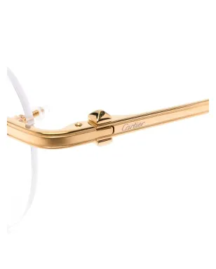 Cartier Eyewear 刻印ロゴ入りフレームレスメガネ - ゴールド - サムネイル3