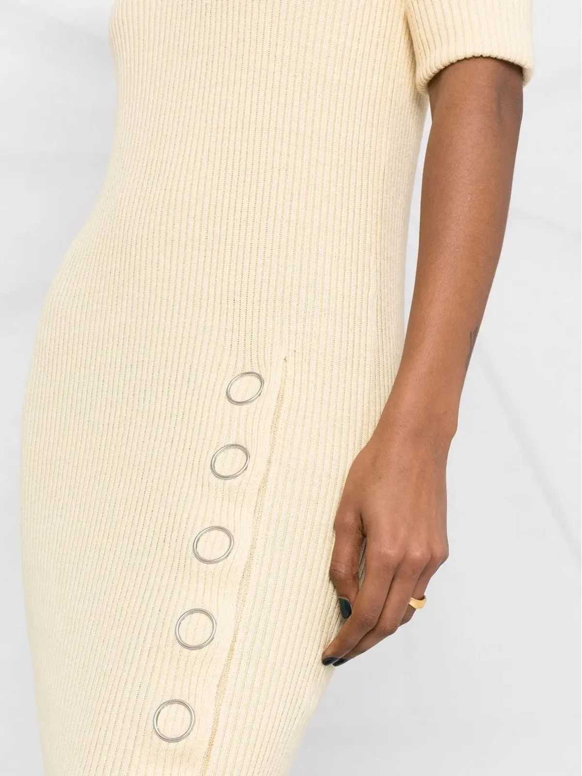 Jil Sander リブ編みショートチュニックドレス - 画像5