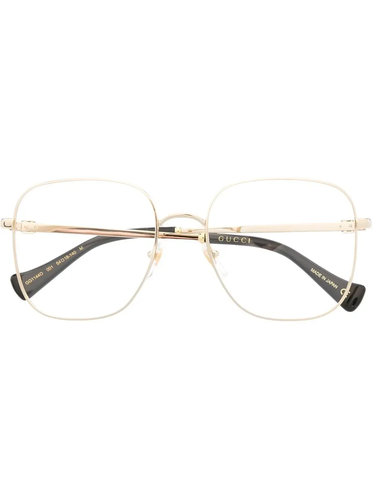 Gucci Eyewear メタリックオーバーサイズフレーム眼鏡 - 画像1