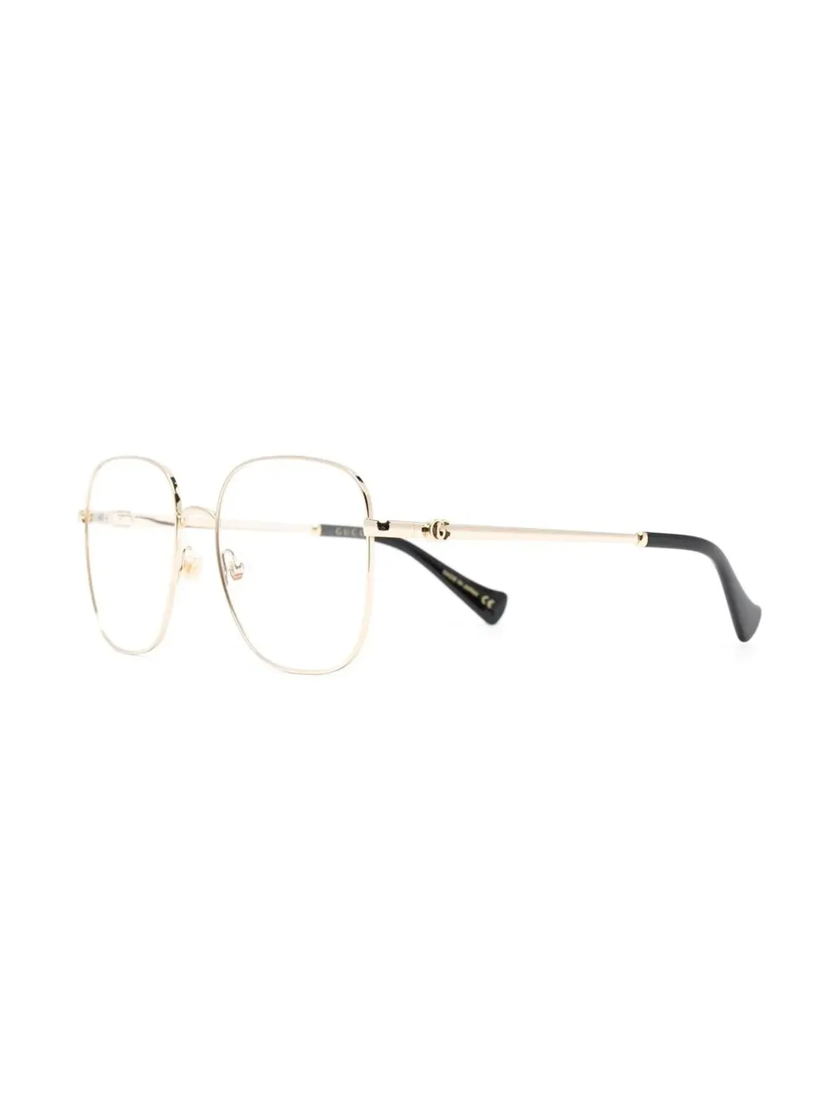 Gucci Eyewear メタリックオーバーサイズフレーム眼鏡 - 画像2