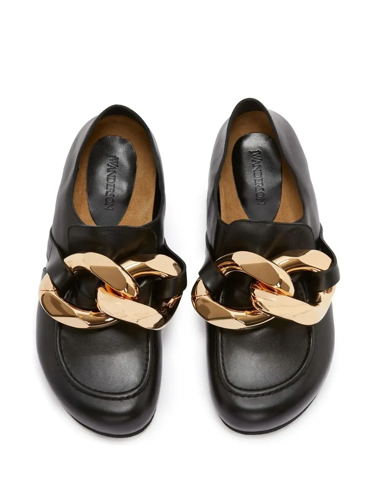 JW Anderson チェーンレザー ローファー - 画像3
