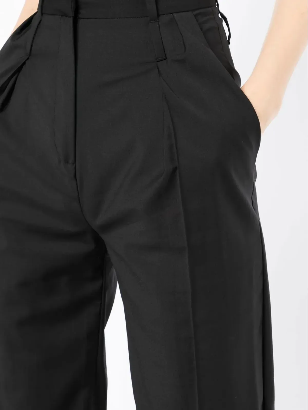 ACT Nº1 ハイウエストプリーツウールパンツ - 画像4