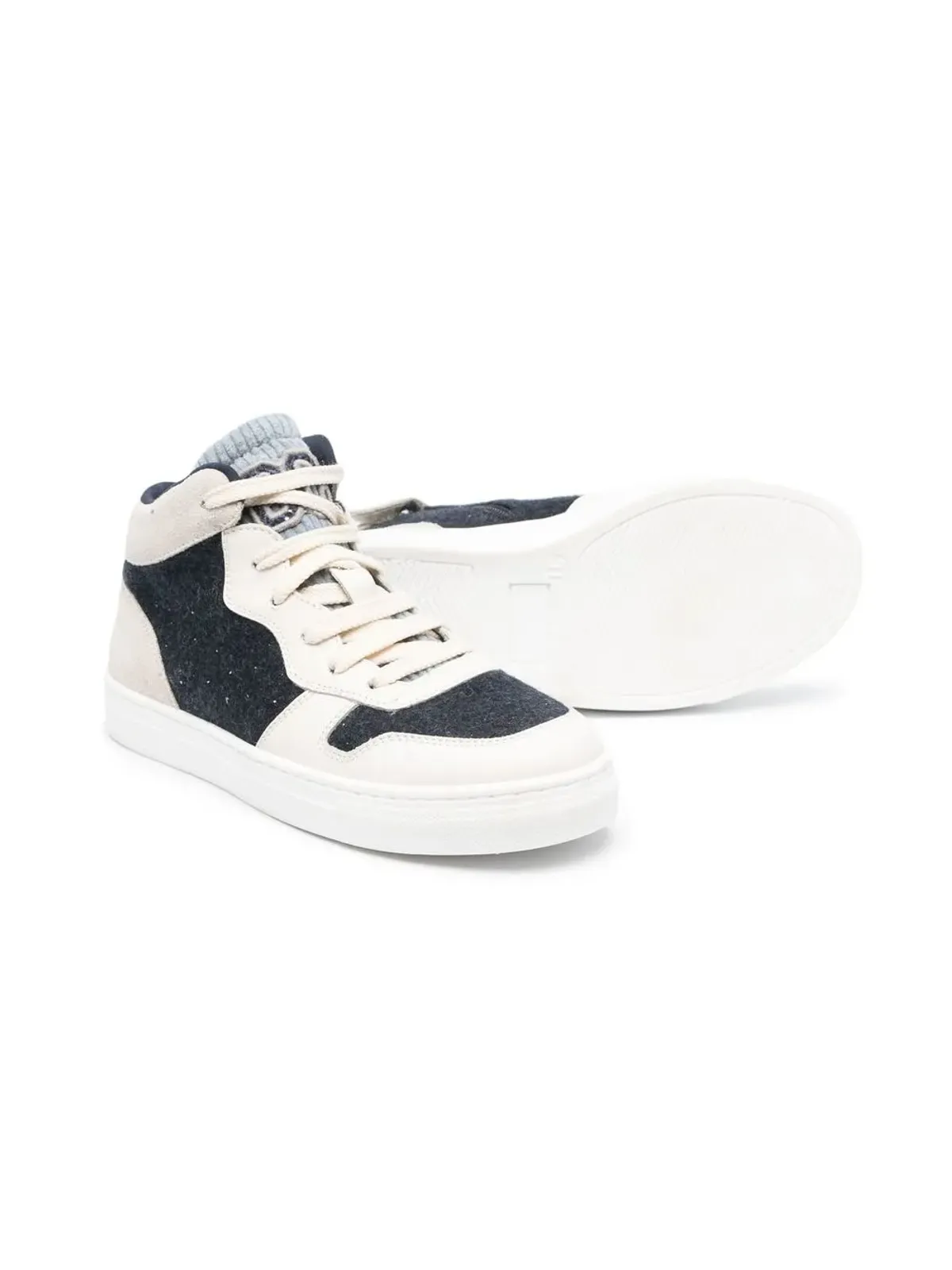 Brunello Cucinelli Kids カラー・ブロック ハイカットスニーカー - 画像2