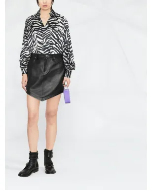 Alexandre Vauthier ハイウェストレザー ミニスカート - サムネイル2