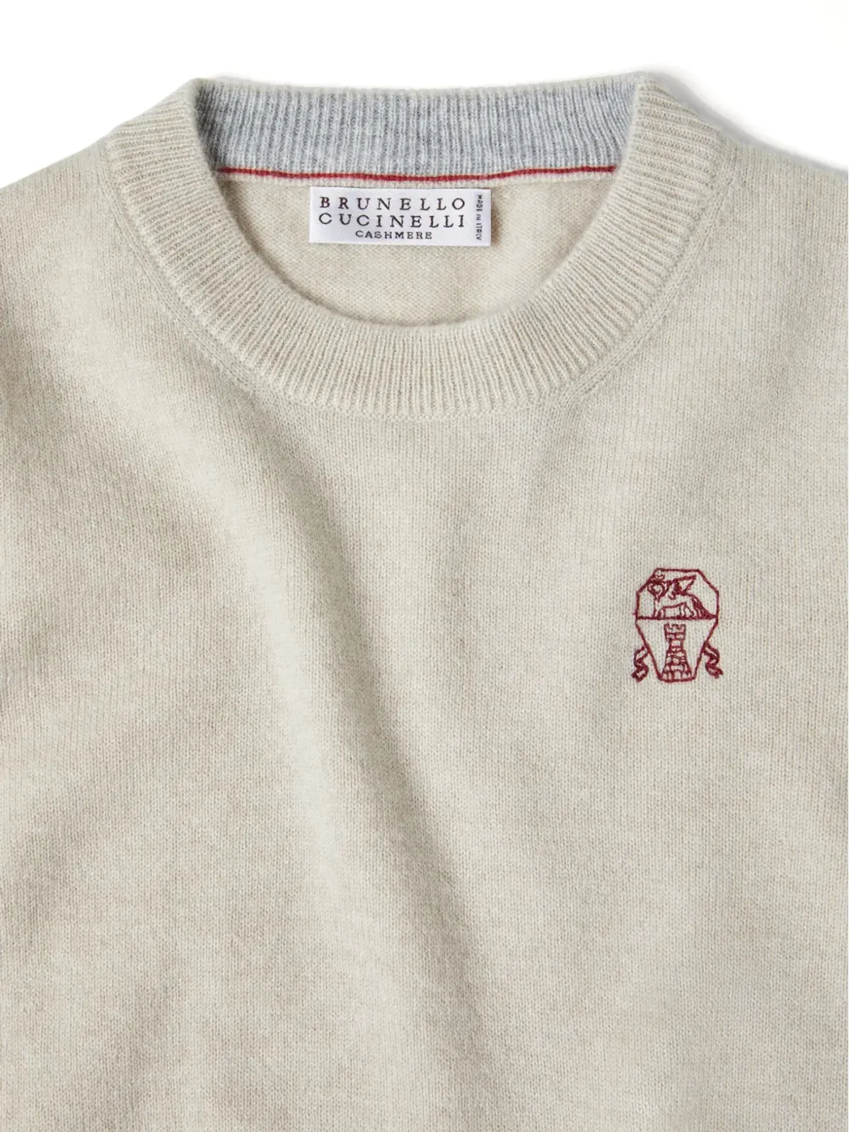 Brunello Cucinelli Kids ロゴ刺繍カシミアスウェットシャツ - 画像3