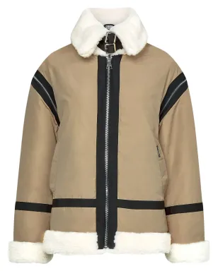 Karl Lagerfeld ファー付きバイカージャケット - サムネイル1