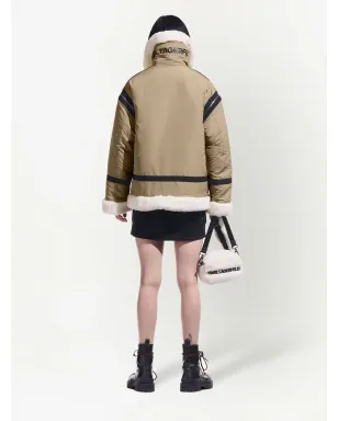 Karl Lagerfeld ファー付きバイカージャケット - サムネイル4