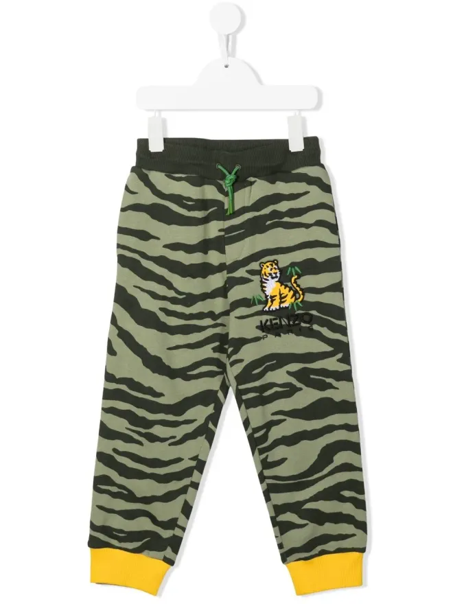 Kenzo Kids Kenzo Kids タイガープリント コットン トラックパンツの商品画像