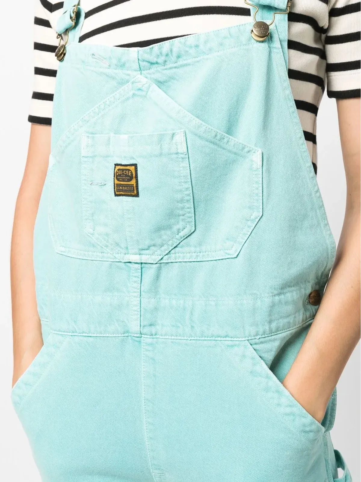 Washington Dee Cee ロゴパッチ付き オーガニックコットン ダンガーリーズ - 画像5