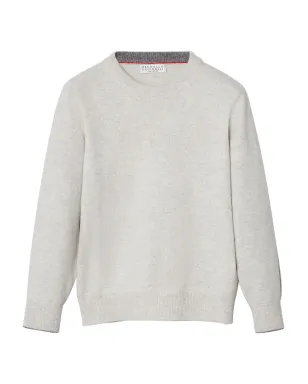 Brunello Cucinelli Kids クルーネック カシミア セーター - サムネイル1