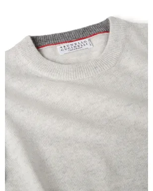 Brunello Cucinelli Kids クルーネック カシミア セーター - サムネイル3