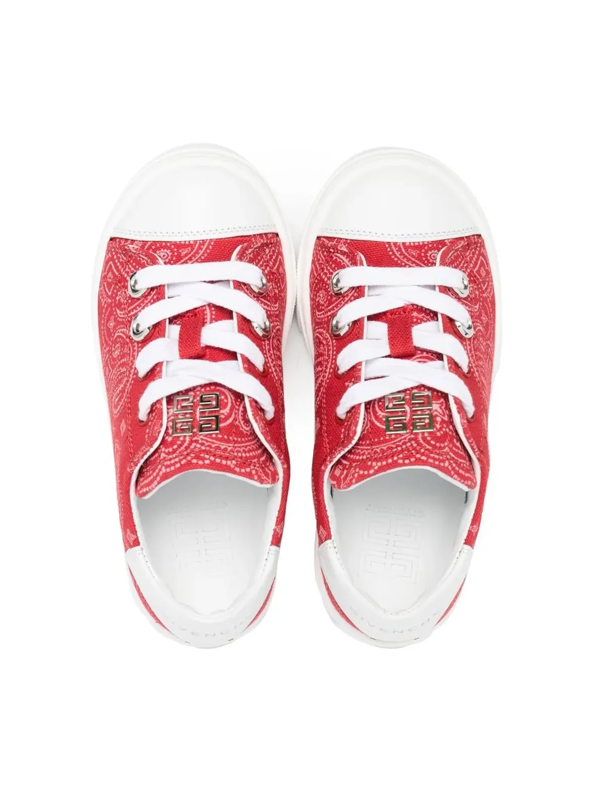 Givenchy Kids バンダナ柄 ローカットスニーカー - レッド - 画像3