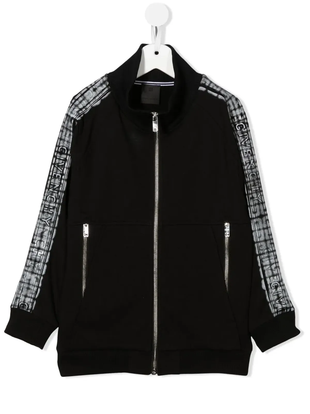 Givenchy Kids ロゴテープ付きジップスウェットシャツ - 画像1