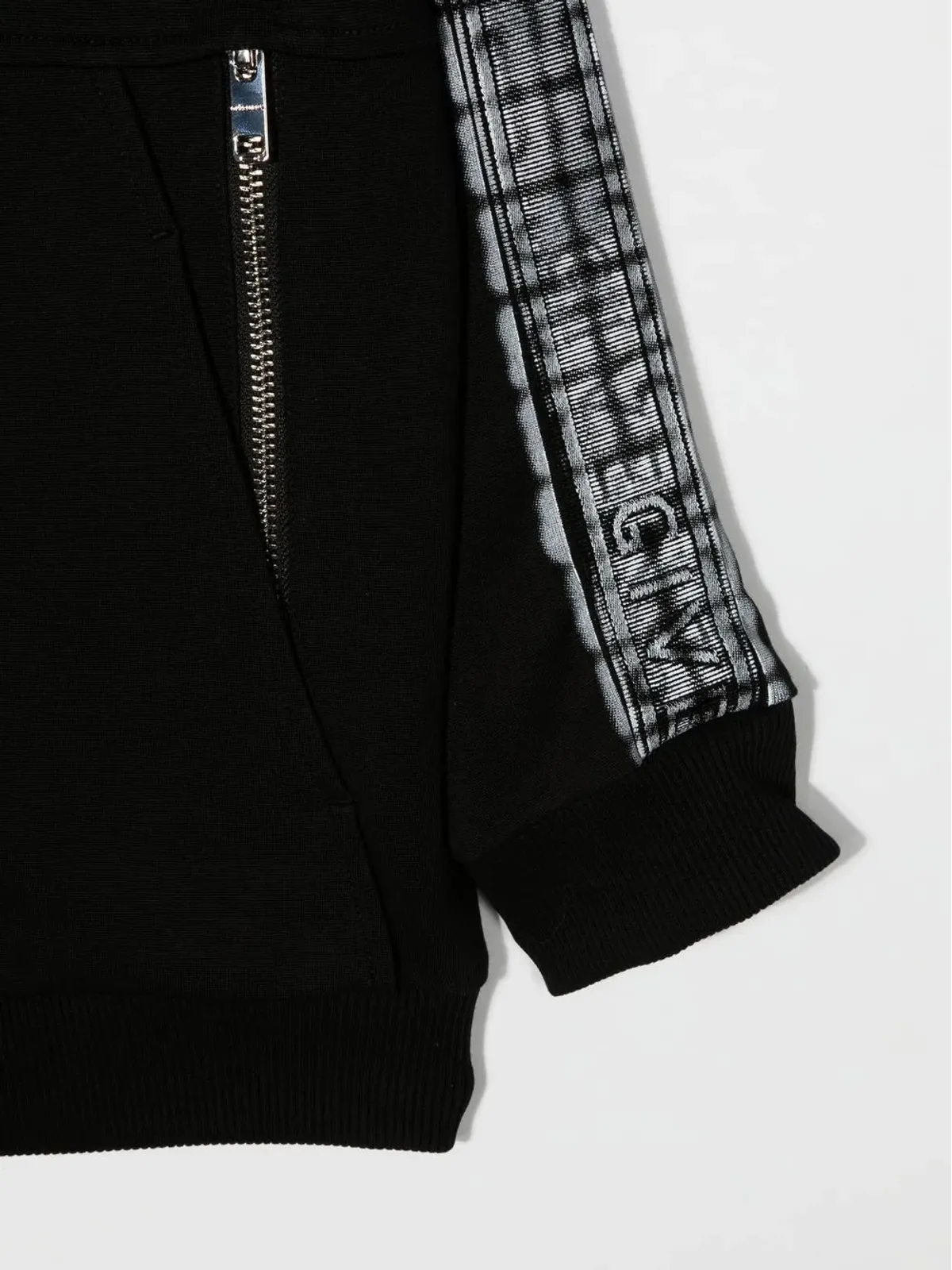Givenchy Kids ロゴテープ付きジップスウェットシャツ - 画像3