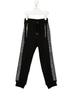 Givenchy Kids ロゴテープディテール スウェットパンツ - ブラック - サムネイル1
