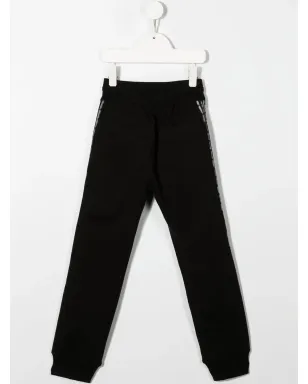 Givenchy Kids ロゴテープディテール スウェットパンツ - ブラック - サムネイル2