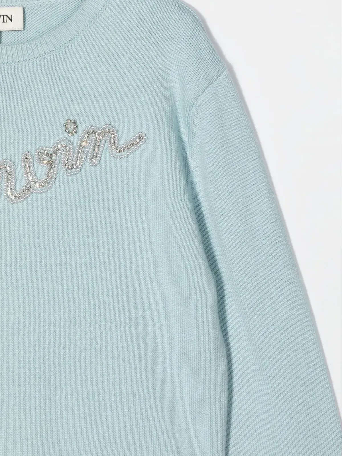 Lanvin Enfant ラインストーンロゴ クルーネック ジャンパー - 画像3