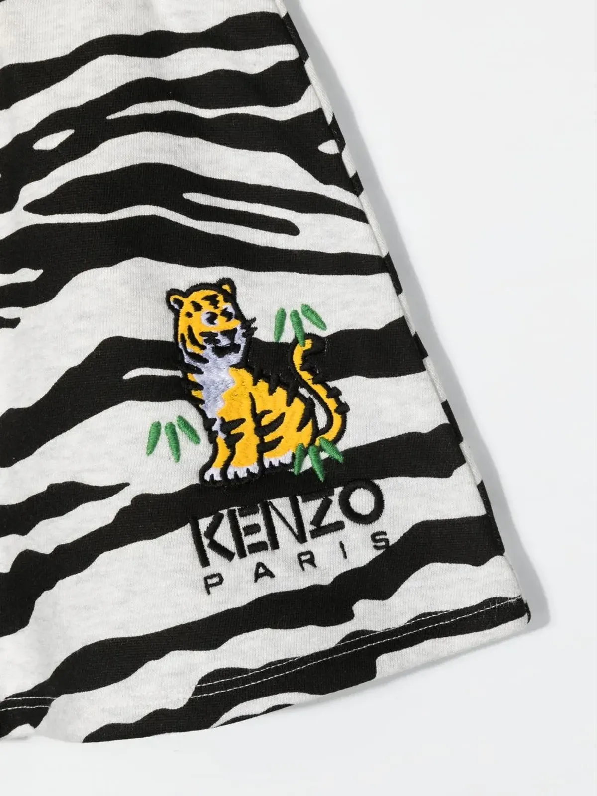 Kenzo Kids 刺繍ロゴ ゼブラ柄スカート - 画像3