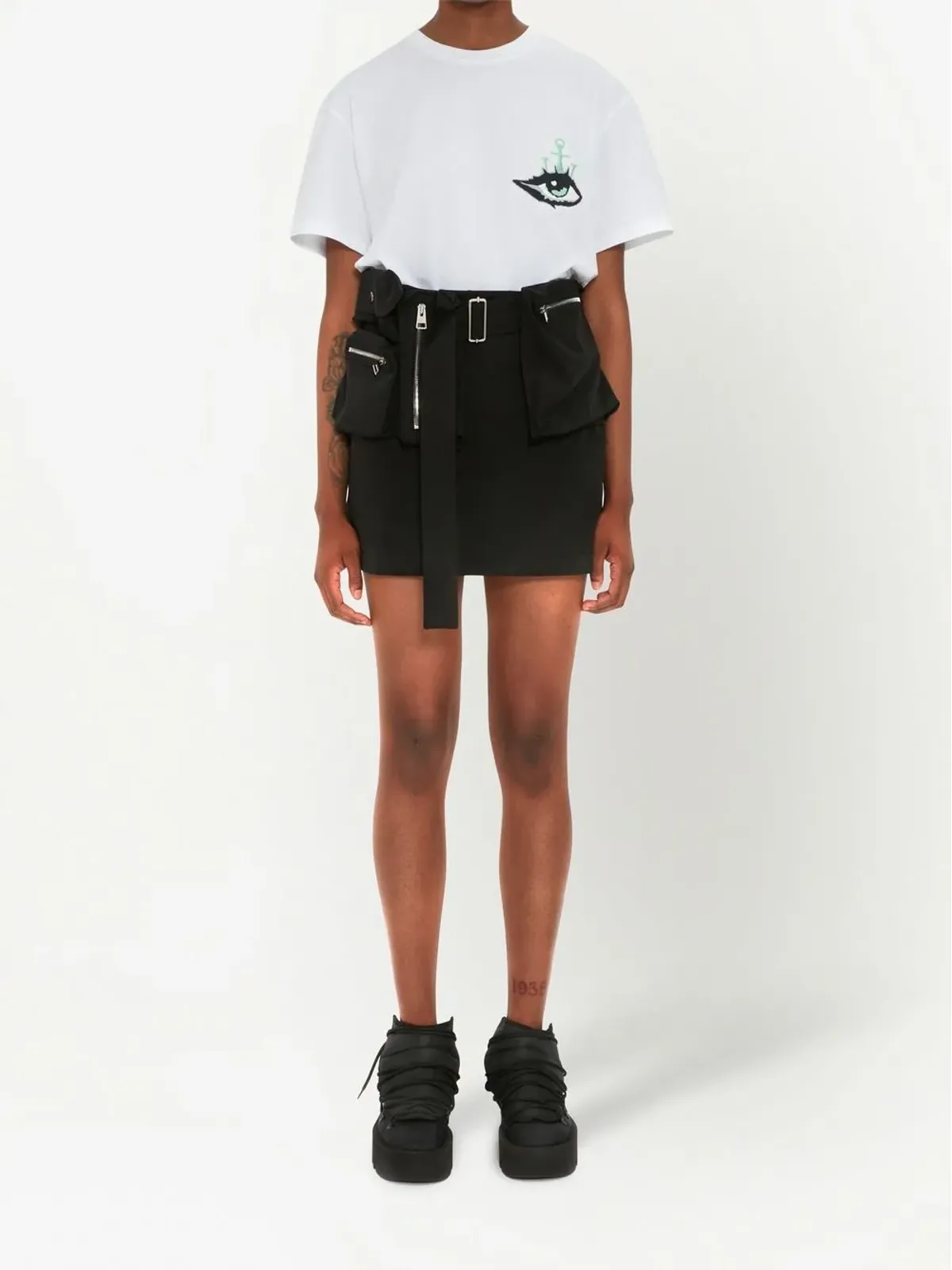 JW Anderson ジップディテール ミニスカート - 画像3