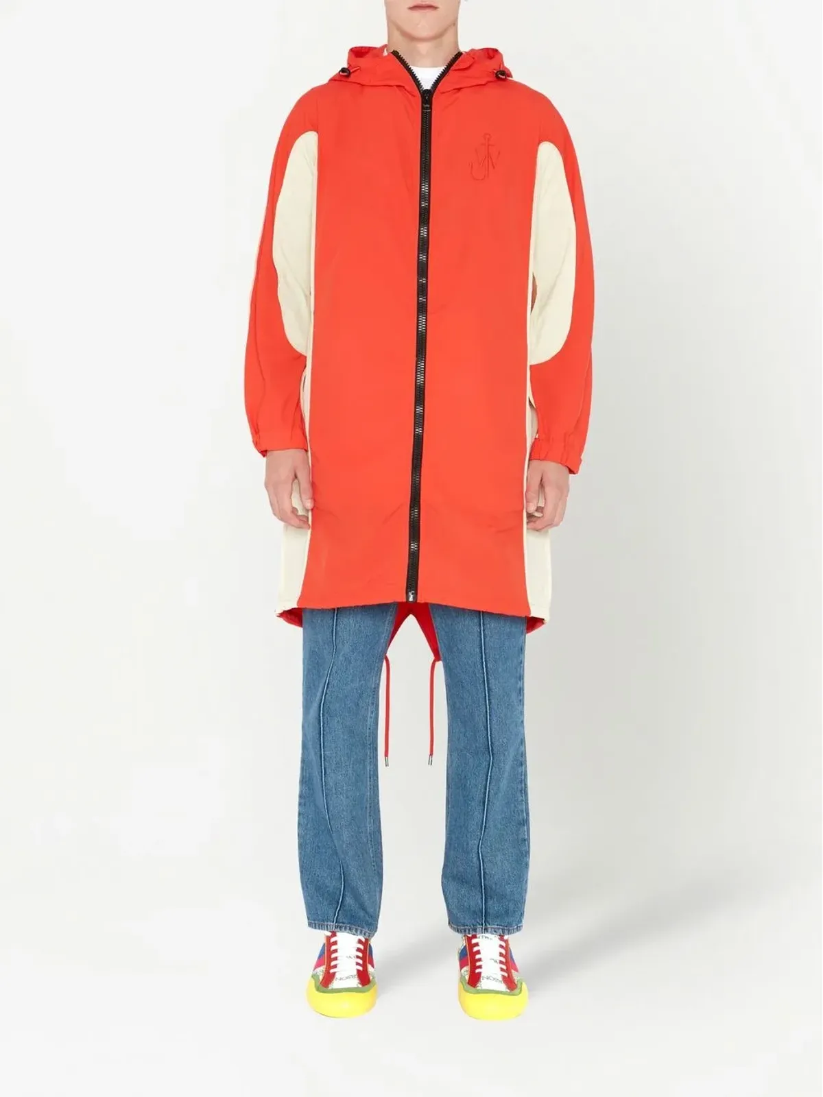 JW Anderson ロゴ刺繍カラー・ブロックパーカ - 画像2