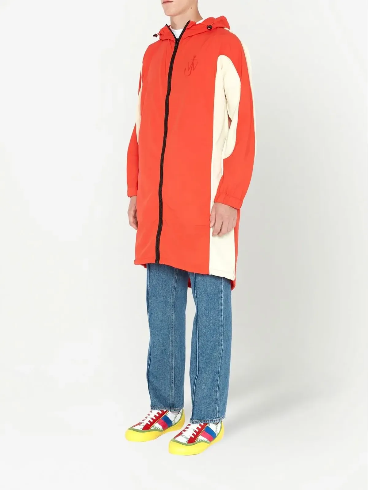 JW Anderson ロゴ刺繍カラー・ブロックパーカ - 画像3