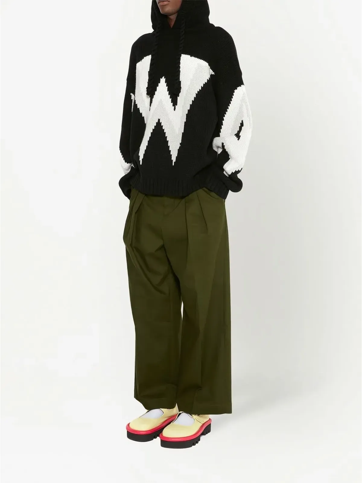 JW Anderson プリーツ加工 テーラードパンツ - グリーン - 画像2