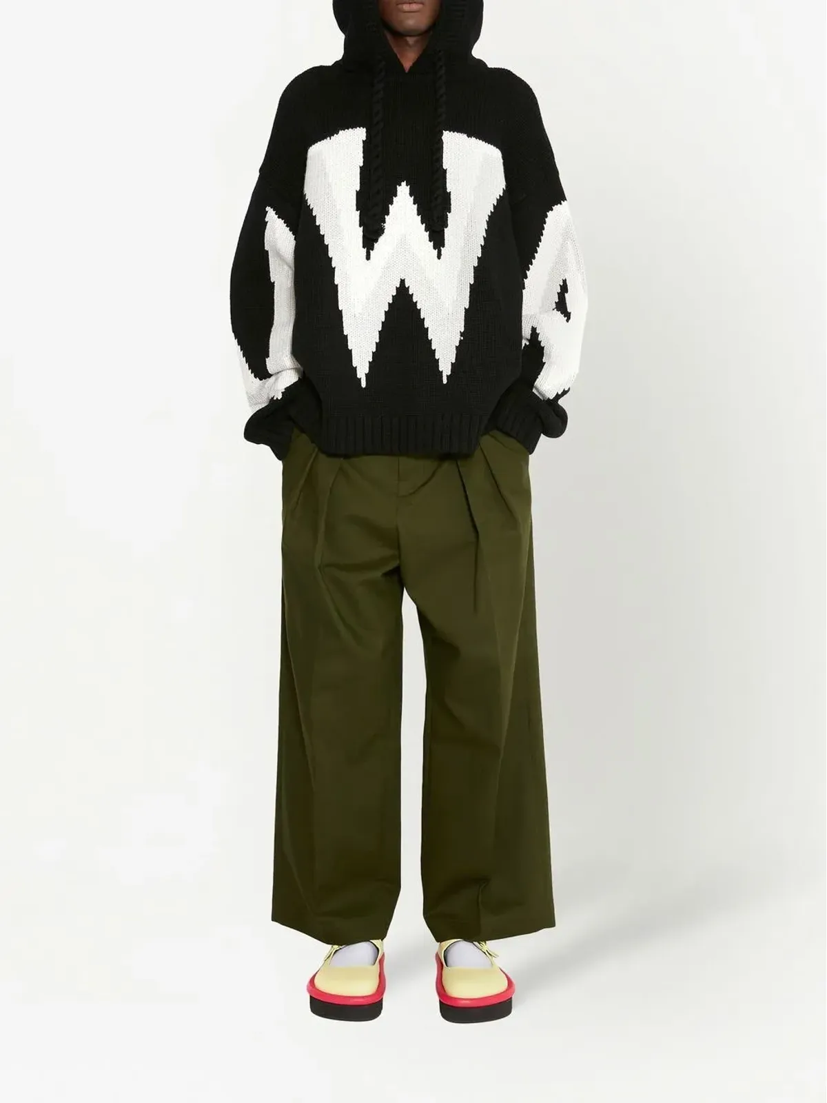 JW Anderson プリーツ加工 テーラードパンツ - グリーン - 画像3