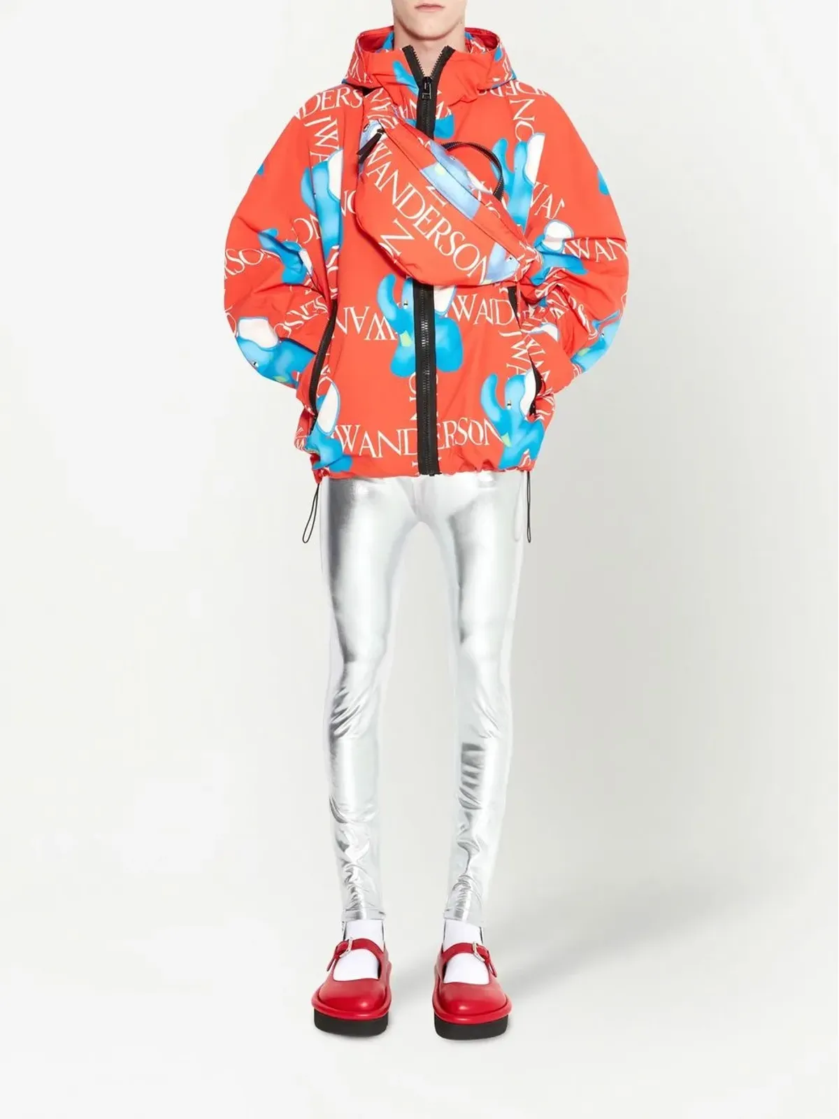 JW Anderson エレファントプリント オーバーサイズ フードジャケット - 画像2