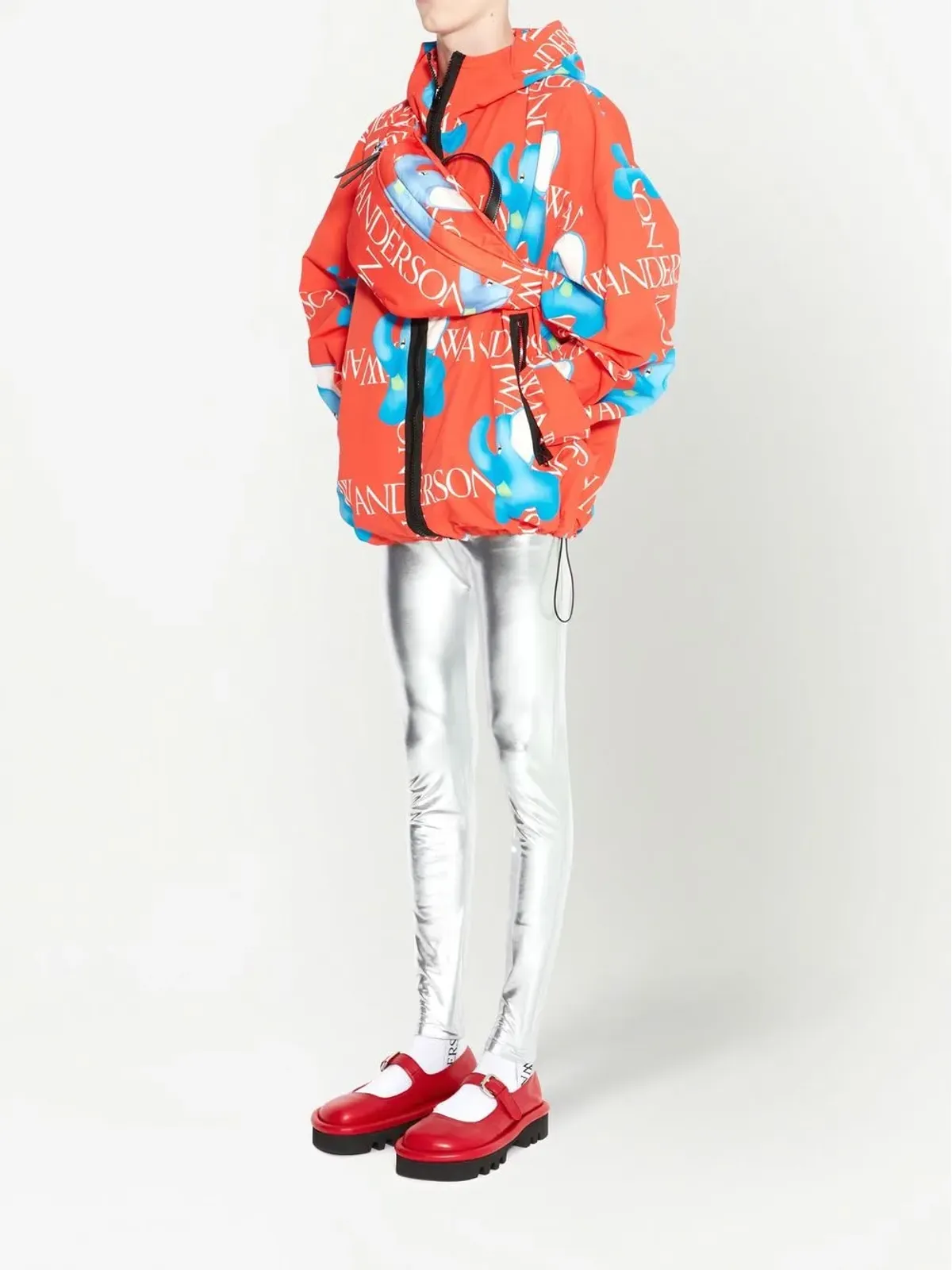 JW Anderson エレファントプリント オーバーサイズ フードジャケット - 画像4