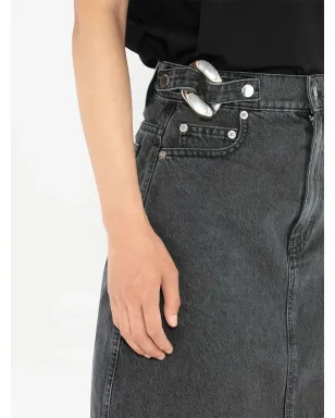 JW Anderson チェーンリンクディテール デニムスカート - サムネイル5