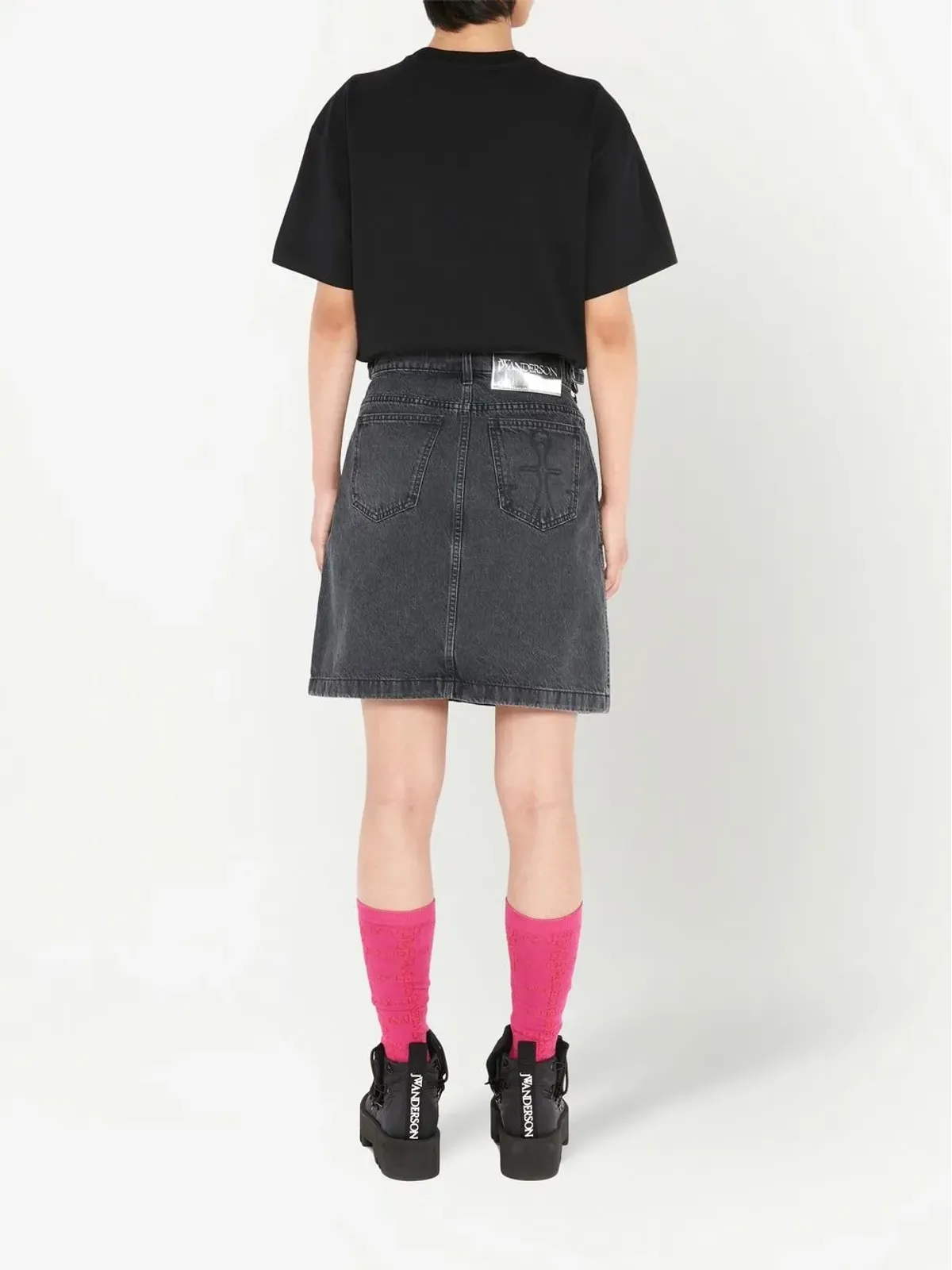 JW Anderson チェーンリンクディテール デニムスカート - 画像4