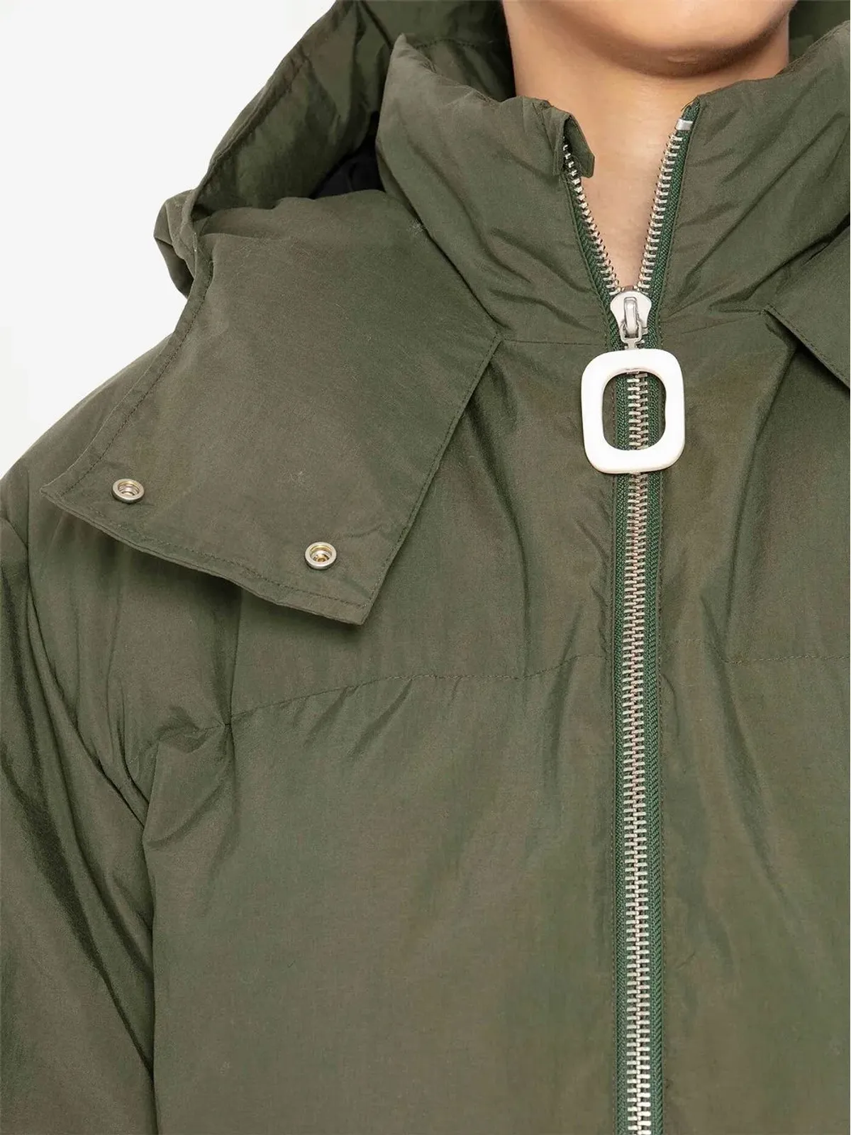 JW Anderson パディドフード付きコート - 画像5
