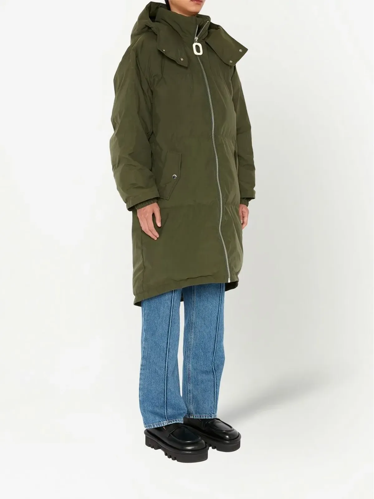 JW Anderson パディドフード付きコート - 画像3