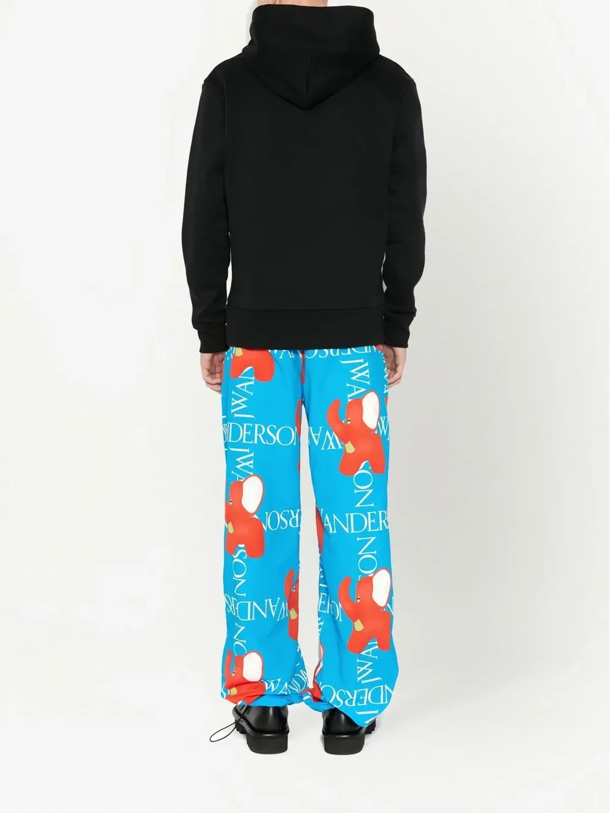JW Anderson ロゴプリント・ワイドレッグパンツ - 画像4