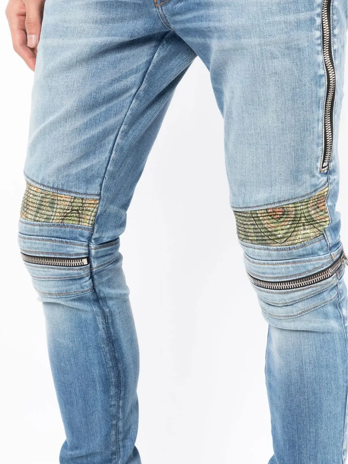 AMIRI ペイズリー MX2 ジーンズ 70年代インディゴ ストレートフィット ブルー - 画像5
