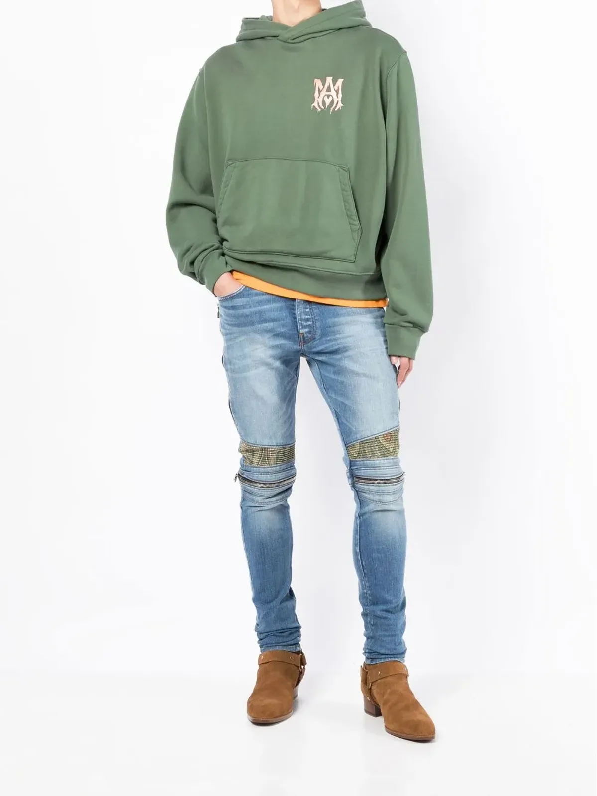 AMIRI ペイズリー MX2 ジーンズ 70年代インディゴ ストレートフィット ブルー - 画像2