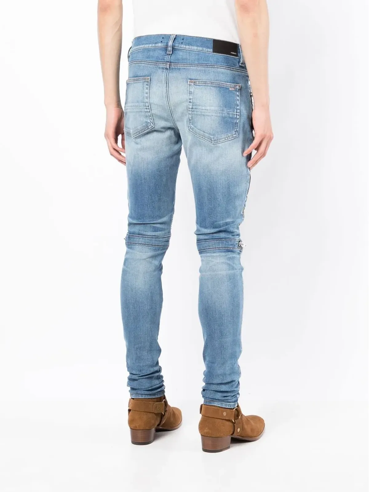 AMIRI ペイズリー MX2 ジーンズ 70年代インディゴ ストレートフィット ブルー - 画像4