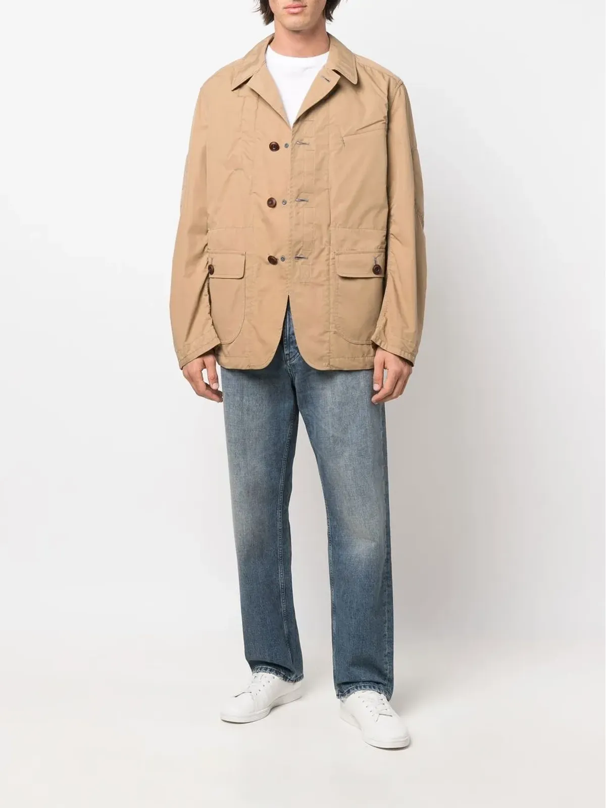 Junya Watanabe MAN シングルブレストボタンシャツジャケット - Neutrals - 画像2