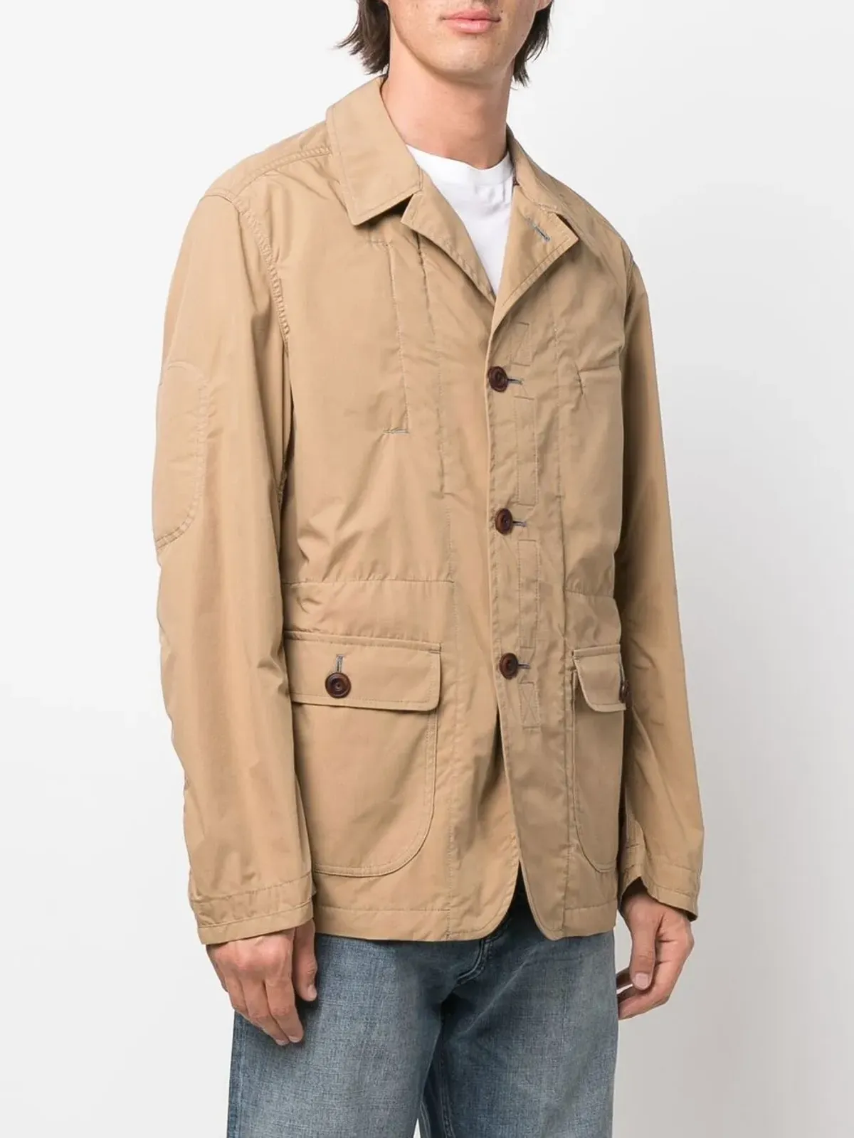 Junya Watanabe MAN シングルブレストボタンシャツジャケット - Neutrals - 画像3