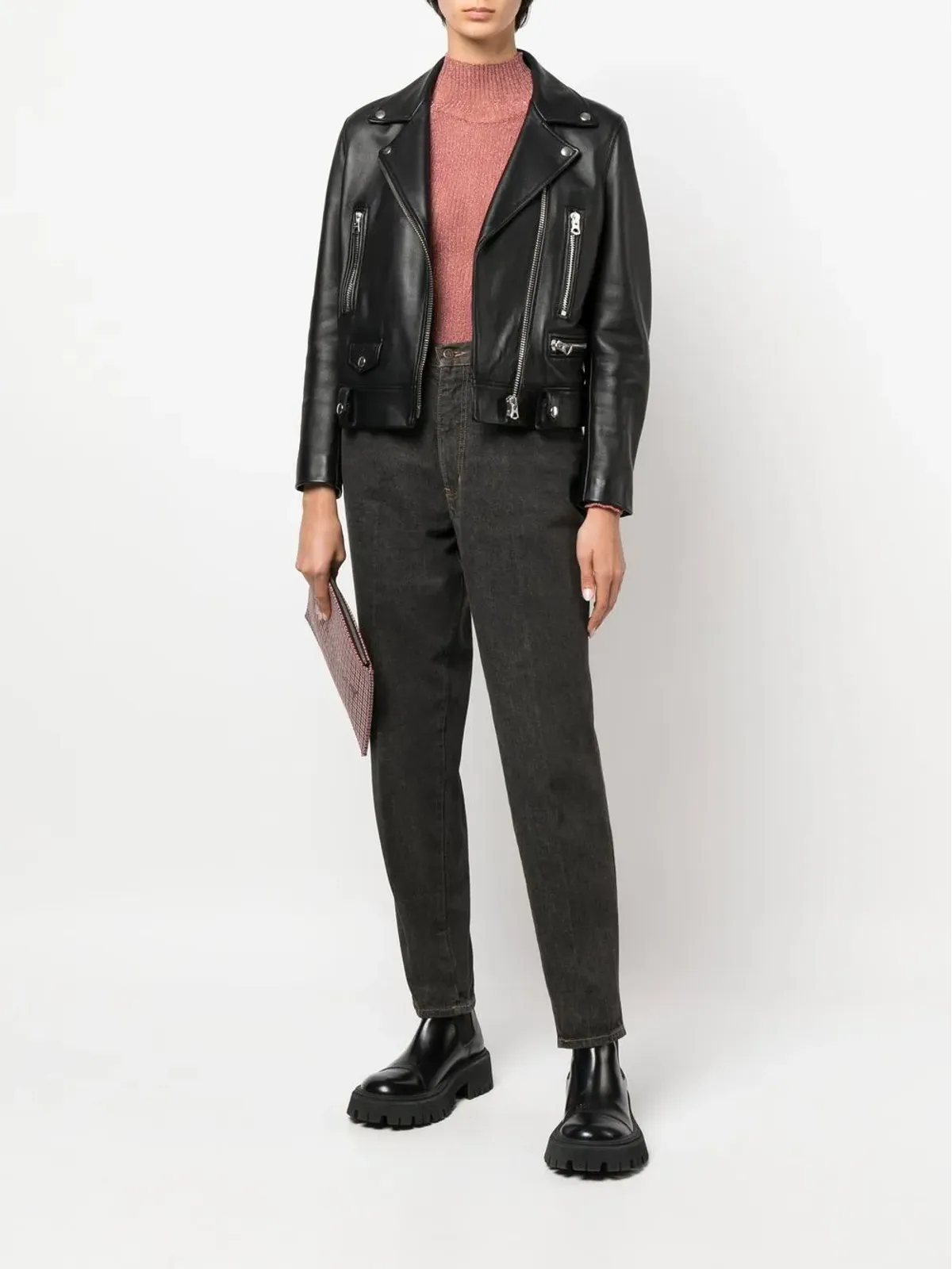 Moschino Pre-Owned 1990年代 テーパードジーンズ - グレー - 画像3