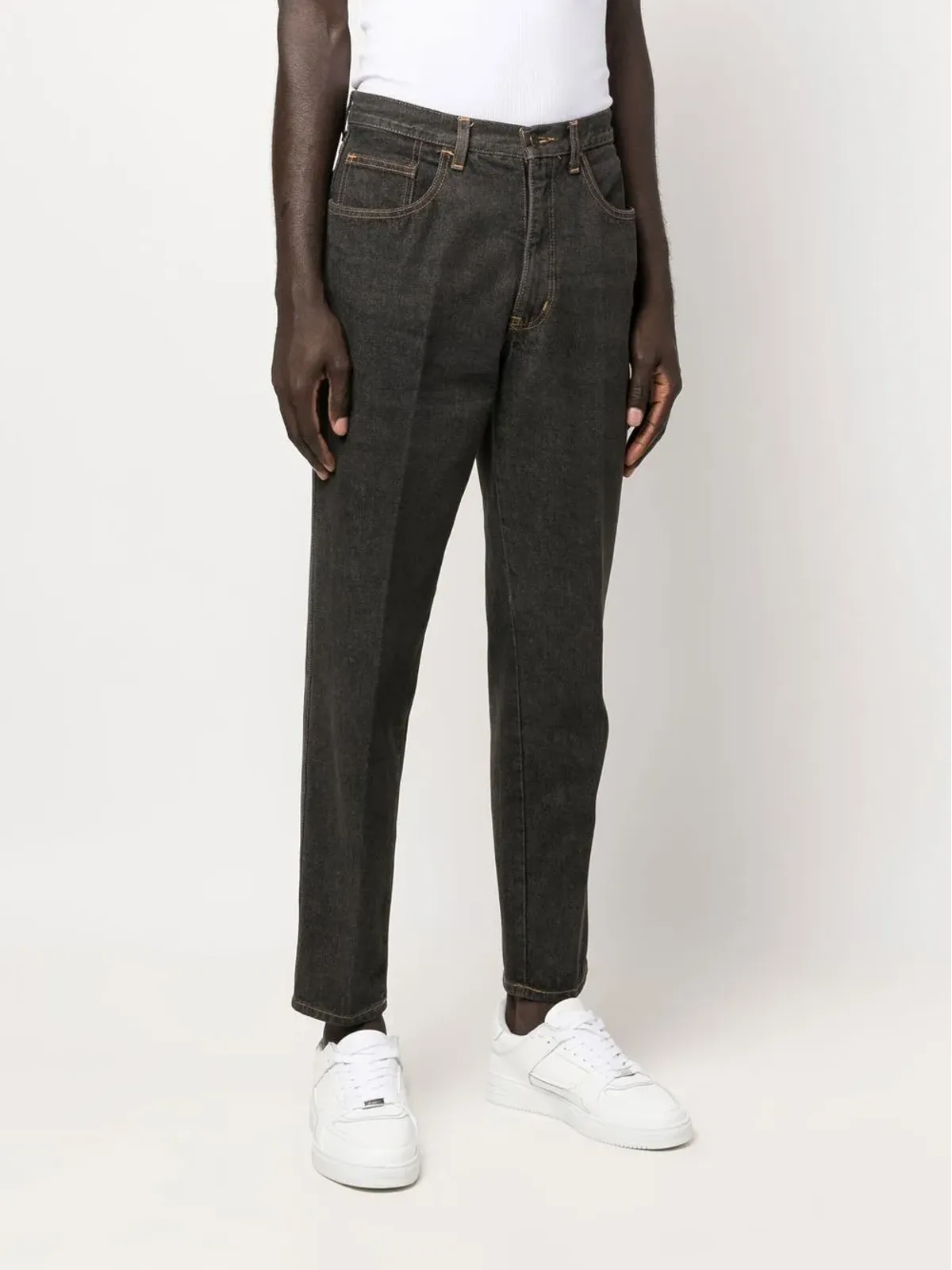 Moschino Pre-Owned 1990年代 テーパードジーンズ - グレー - 画像4