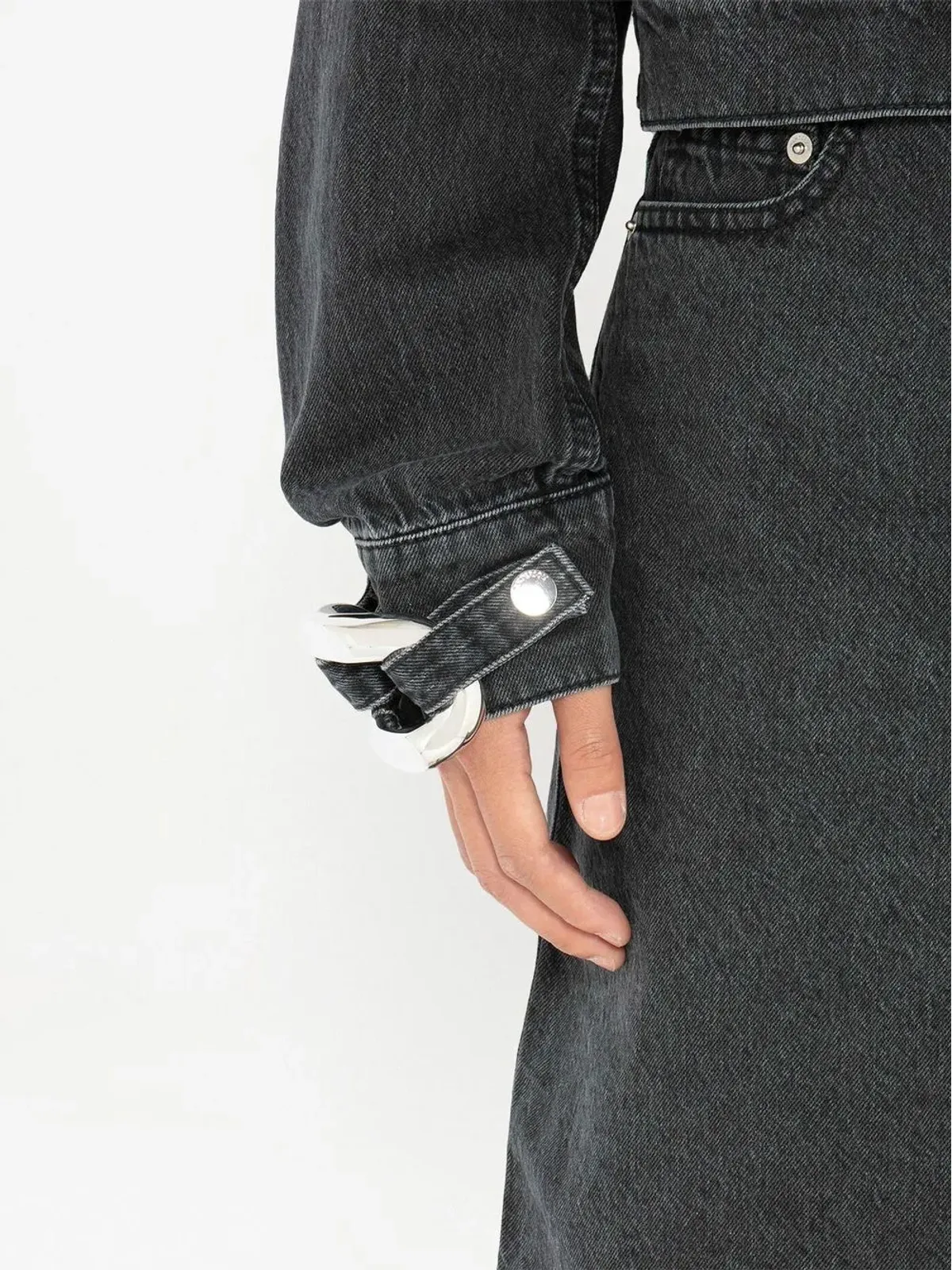 JW Anderson デニムジャケット（チェーンリンクディテール） - 画像5