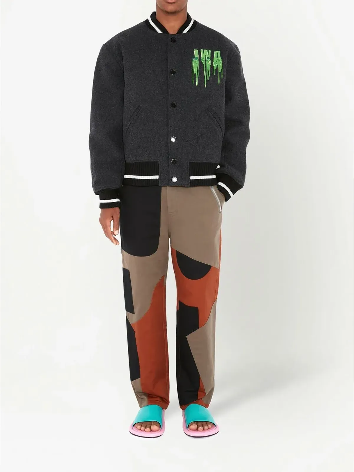 JW Anderson ロゴ刺繍ボンバージャケット - 画像2
